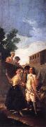 Francisco Goya Militar and the Lady oil painting